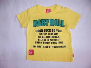 ★BABY DOLL ベビードール★　80cm　黄色　半袖Ｔシャツ　