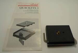 【希少】【美品、取扱説明書付き】中古　リンホフ　Linhof　クイックフィックス Ⅰ　QUICKFIX Ⅰ CAMERA TRIPOD QUICKLOCK CONNECTOR