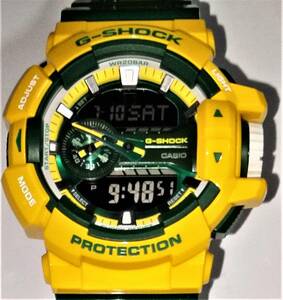 新品同様　アナデジ　G-SHOCK　ジーショック　クレイジーカラー　GA-400CS-9A 　イエロー　グリーン　104