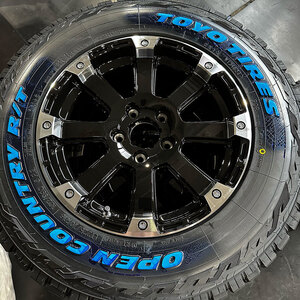 225/70R16 デリカD5 16インチ ゴツゴツタイヤホイールセット オープンカントリー R/T ホワイトレター 4本