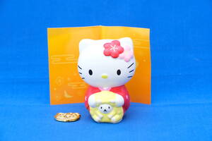 ハローキティ 干支マスコット＆ご縁福銭 屏風 ヒツジ 置物 非売品 樹脂製 Hello Kitty イトーヨーカドー専門店街 2015年 １セット 未使用