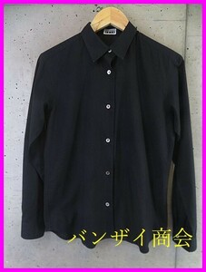 【送料300円可】1011s3◆良品◆日本製◆ISSEY MIYAKE イッセイミヤケ FETE 長袖ドレスシャツ 3/ブラック黒/ジャケット/コート/レディース