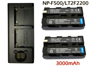 LT2F2200 新品 NP-F550 NP-F570 互換バッテリー 2個 Dual Type-C USB 急速互換充電器 バッテリーチャージャー1個 Sony HDR-AX2000 HDR-FX7