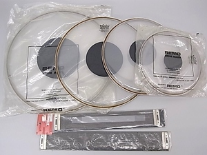 i0293　REMO　DRUM HEADS　レモ　ドラムヘッド　未開封2点　開封済み2点　セット