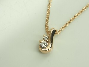 無傷！　無色透明！　スタージュエリー極上良質天然ダイヤモンドネックレス　K18YG　STAR JEWELRY　 D0.06ct 　希望者箱付き