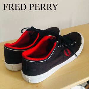 FRED PERRY フレッドペリー　ブラック/レッド スニーカー　27cm