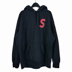 シュプリーム SUPREME 20AW S LOGO HOODED SWEATSHIRT Sロゴ フーディ パーカー スウェット L ネイビー メンズ