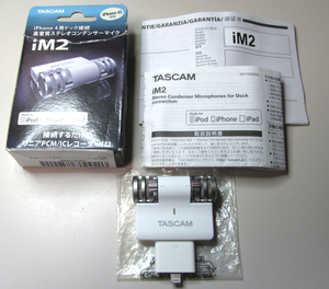 送料520円/TASCAM/iM2/ステレオコンデンサーマイク/高音質/Lightning 30ピンアダプタ　A1468