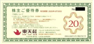 甲南☆東天紅☆株主ご優待券☆20％OFF☆2025.6.30【管理4195】