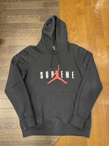 レア！SALE！Supreme NIKE Air Jordan Hooded Sweatshirt Black 希少Lサイズ