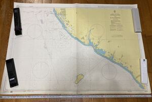 YK-5623 ※難あり 中古品 海図 APPROACHES TO KAO-HSIUNG WGS84 3230 世界測地系 WGS-84 105cm×72cm 同梱可