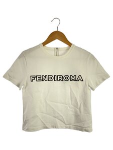 FENDI◆ロゴTシャツ/XS/コットン/WHT/プリント/FS7950 AXBH