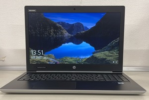 中古ノートパソコン★Windows10★hp Core i5-7200U/@2.71GHz/4GB/HDD 500GB/15インチ以上★