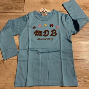 SALE　新品　ミキハウス　長袖Tシャツ　110水色ダブルB