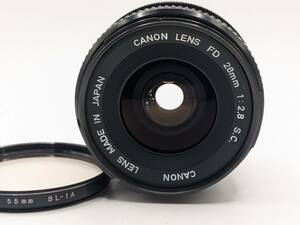 ★極上品★ キヤノン CANON FD 28mm F2.8 S.C. 広角レンズ ★ レンズフィルター付き #1278