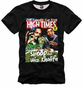 E1SYNDICATE Tシャツ　SNOOP DOGG WIZ KHALIFA WEED GANJA SATIVA INDICA ブラック Mサイズ イーワンシンジケート