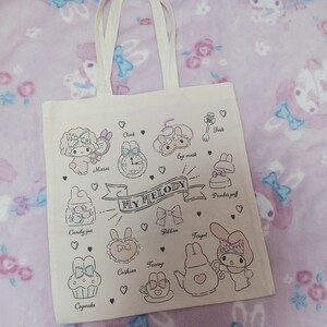 マイメロディ My Melody マイスウィートピアノ my sweet piano トートバッグ キャンバス 総柄 ミニ サンリオ Sanrio キャラクター カバン