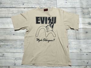 EVISU　半袖　Ｔシャツ　おおきに　アダルト　袖　月桂樹　エビスロゴ　サイズ：40 mkw.tokyo1610