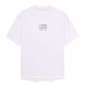 Maison Margiela / メゾンマルジェラ 半袖 ｔシャツ メンズ レディース 白 真ん中 数字ロゴ 簡約 おしゃれ 夏 t-shirt コットン トップス 4