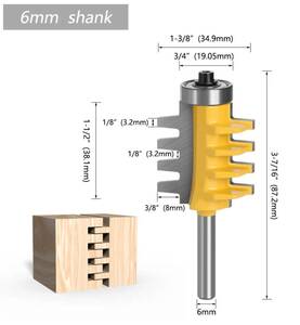 木工 溝ルータービット トリマー 軸シャンク6mm カッター エンドミル フライス 合わせ板カット 34.9ｍｍ