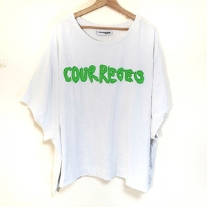 クレージュ COURREGES 半袖カットソー サイズS - 白×グリーン レディース クルーネック 美品 トップス