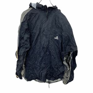 adidas マウンテンパーカー・ジャケット Lサイズ程度 アディダス ナイロン ブラック 古着卸 アメリカ仕入 t2202-3717