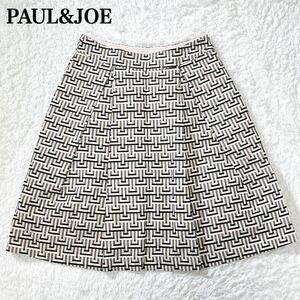 PAUL&JOE ポールアンドジョー フレアスカート 総柄 38 M レディース C82420-37