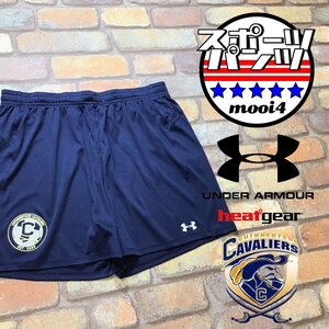 SP1-062★USA限定★吸湿速乾★ネイビー【UNDER ARMOUR アンダーアーマー】HEATGEAR ショートパンツ【メンズ L】サッカー フットボール