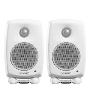 【中古】GENELEC 8010AW リファレンス・モニタースピーカー white ホワイト (2本・ペア) 北欧 フィンランド製