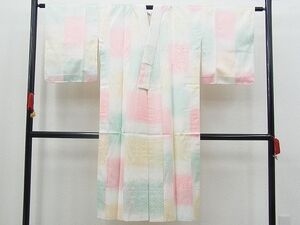 平和屋着物■上質な長襦袢　袷　草花文　逸品　BAAF8949hz