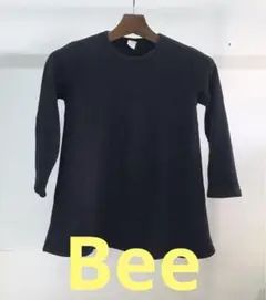 9ピ43◎Bee des Bee◎長袖カットソー◎130◎中国製◎黒色◎キッズ服