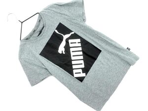 PUMA プーマ キッズ ロゴ プリント Tシャツ size140cm/グレー ■◆ ☆ egb0 子供服