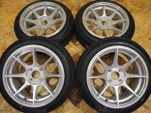 ★引っ張り★165/55R15 7J+30 4H100 新品 人気 軽量 逆ゾリ 1台分 N-BOX ALTO ワゴンR DAYS ESSE TANTO WAKE MOVE MIRA カスタム シルバー