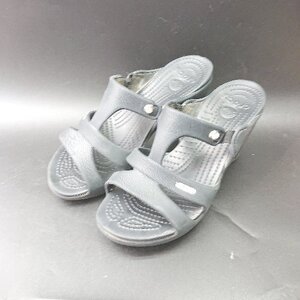 ◇ crocs クロックス サンダル サイズ8 ブラック系 レディース E