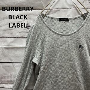 BURBERRY BLACK LABEL ロゴ刺繍カットソー グレー 2