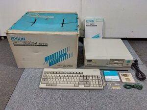 EPSON PC-386M-STD パーソナルコンピュータ 旧型PC 1990年製 元箱 キーボード 未開封 PC B31 ディスクベーシック 付き 【現状品】