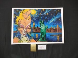 B37 DEATH NYC 世界限定ポスター 現代アート ポップアート 不思議の国のアリス ディズニー 自由の女神 ニューヨーク ゴッホ STAR