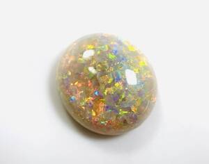 天然 オパール 2.631ct 遊色 ソーティング付き 11.00×10.02×3.96mm ルース 裸石 宝石 jewerly opal 日宝協