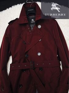 s6 未使用級　定価12万【撥水性抜群上品なスノーコーデ】●BURBERRY BLACK LABEL●ハイネックトレンチコート バーバリーコート メンズ L