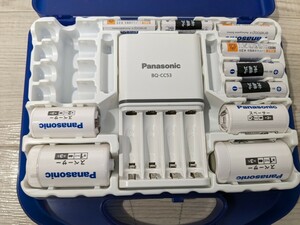 【F939】【稼働品】 Panasonic パナソニック eneloop エネループ 充電器セット 充電式ニッケル水素電池 BQ-CC53