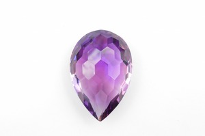 ◆大粒◆天然アメシスト　ルース　約50.990ct　ペアシェイプ【チェッカーボード】　GRJソーティング　ジュエリー　アメジスト　CN-005