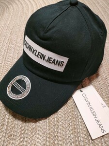 新品 未使用 CALVIN KLEIN JEANS カルバンクライン ジーンズ コットン キャップ ブラック 黒 フリーサイズ 帽子