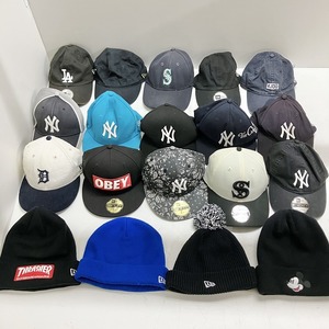 ◆ NEW ERA ニューエラ 19点 まとめ商品 キャップ ハット ニット帽 帽子 野球帽 サイズMIX 59FIFTY 9FIFTY 他 現状品 1.65kg