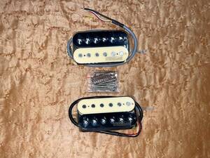 Wilkinson MWHZ Neck&Bridge Humbucker Pickup Set Zebra ウィルキンソン フロント&リア ハムバッカー ピックアップ セット ゼブラ ロゴ有