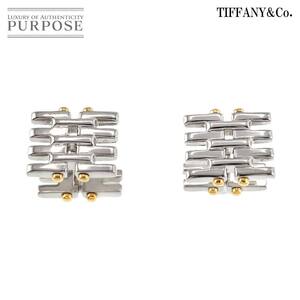 ティファニー TIFFANY&CO. カフス SV シルバー K18 YG イエローゴールド 750 Cuff Links 90254313