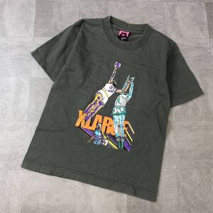 USA製　XLARGE CLOTHING エクストララージ　プリントTシャツ　半袖シャツ　半袖カットソー　コットン　トップス　カーキ　サイズS 古着