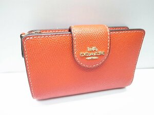 【COACH】コーチ◆ レザー ミニ財布 ミニウォレット 証明書入付 コンパクト 6390