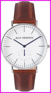 【アリーデノヴォ ALLY DENOVO】HERITAGE SMALL EYE　クォーツ ホワイト ブラウン　 AM5001-2