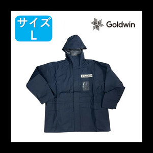 【F-8】size/L　GOLDWIN　ゴールドウイン　Goldwin Team Raincoat　G01390PG　カラー：Nネイビー