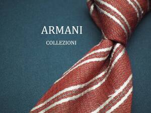 美品【ARMANI COLLEZIONI アルマーニ コレッツォーニ】 C1480 ワイン SILK ブランド ネクタイ 古着 良品